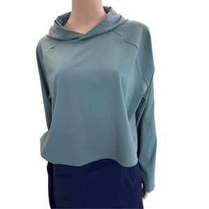 NWOT SZ L FLX Embrace Luxury Soft Popover Hoodie in Sage Green